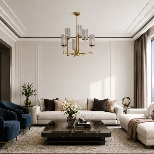 Люстра ST Luce SL1240.303.06 ГАЦОЛЛО — латунь, ракурс 5