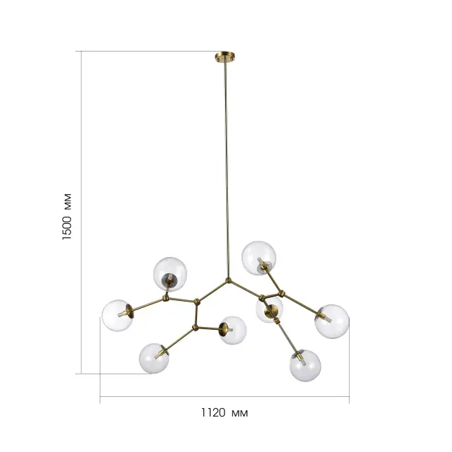 Люстра ST Luce SL1506.203.08 ЧИЕТИ — латунь, ракурс 4