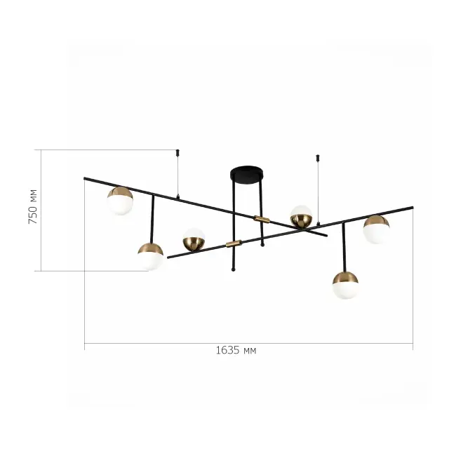 Люстра ST Luce SL1507.422.06 АЛЬБЕРО — черный, ракурс 6