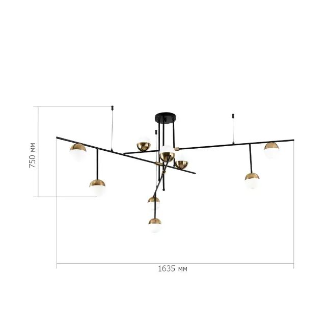 Люстра ST Luce SL1507.422.09 АЛЬБЕРО — черный, ракурс 6