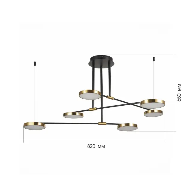 Люстра ST Luce SL1605.403.06 ФАРОНЕ — черный, ракурс 4