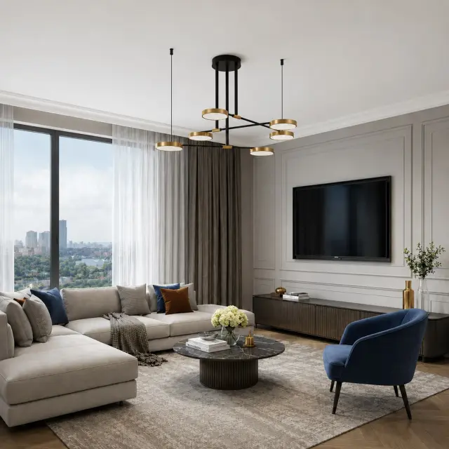 Люстра ST Luce SL1605.403.06 ФАРОНЕ — черный, ракурс 5