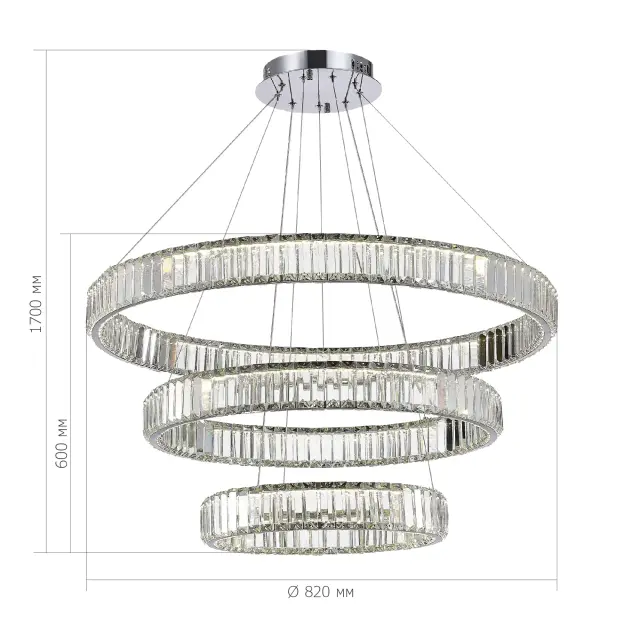 Светильник ST Luce SL1622.103.03 ТИВОЛИ — хром, ракурс 6