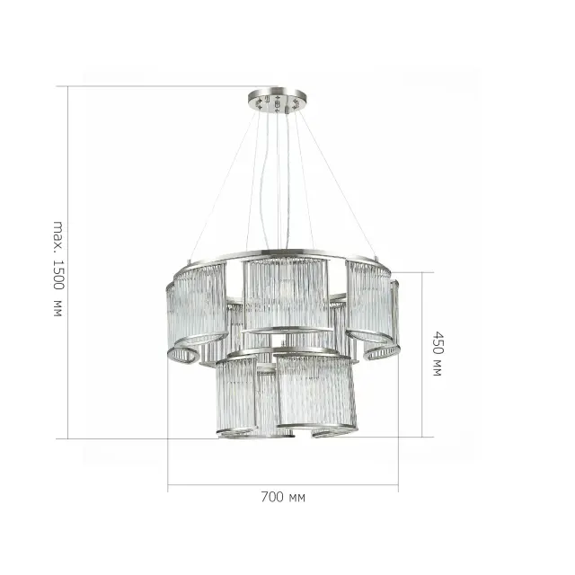 Люстра ST Luce SL1627.103.11 ВЕЛЛЕТРИ — хром, ракурс 5