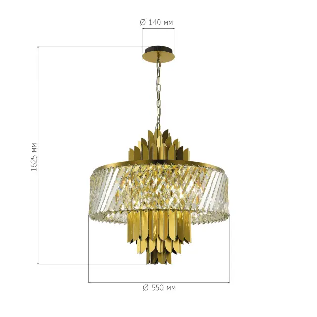 Люстра ST Luce SL1635.303.09 НАРИ — латунь, ракурс 4