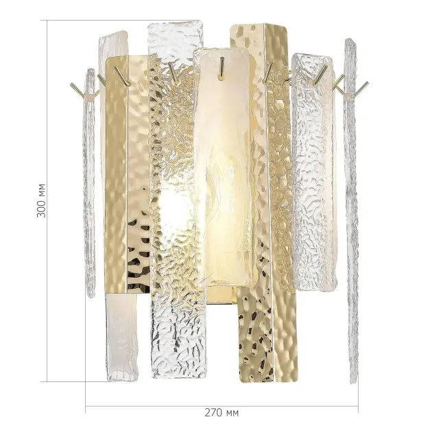 Бра ST Luce SL1636.201.02 СКОЛАРЕ — золотой, ракурс 3