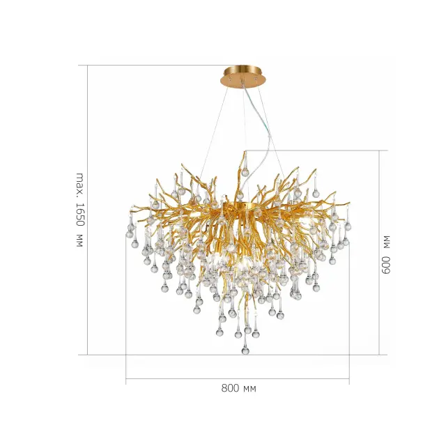 Люстра ST Luce SL1651.203.09 АНЦИО — золотой, ракурс 4
