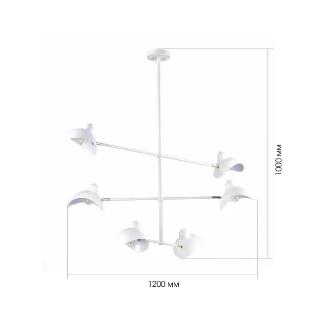 Люстра ST Luce SL1801.503.06 МИННО — белый, ракурс 4