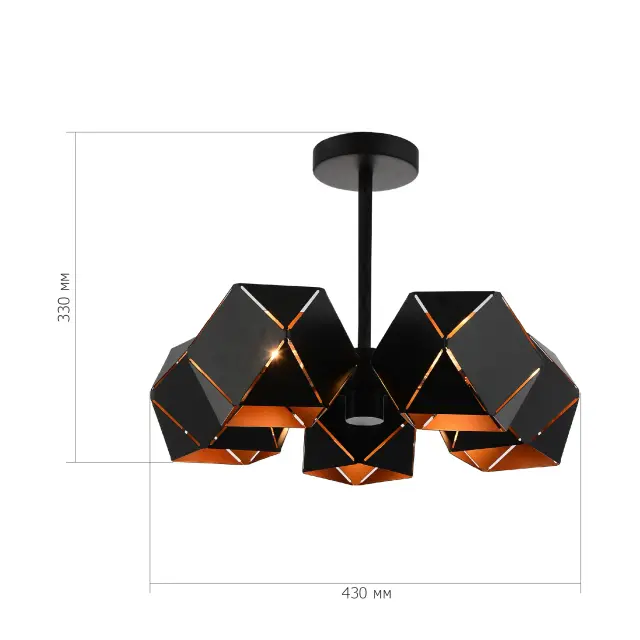 Люстра ST Luce SL258.402.05 ЭНИГМА — черный, ракурс 4