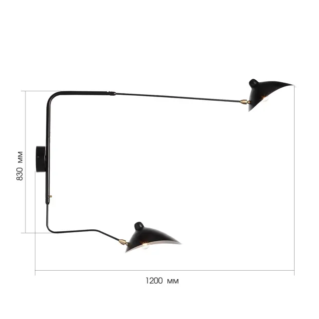 Бра ST Luce SL305.401.02 СПРУЦЦО — черный, ракурс 5