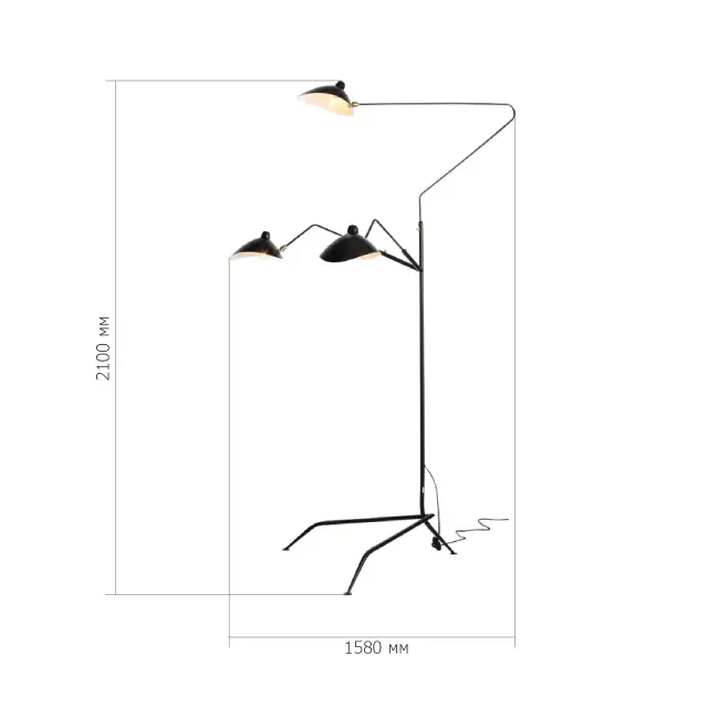 Торшер ST Luce SL305.405.03 СПРУЦЦО — черный, ракурс 6
