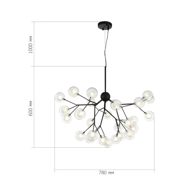 Люстра ST Luce SL376.403.27 ДЕМЕЛЕ — черный, ракурс 5