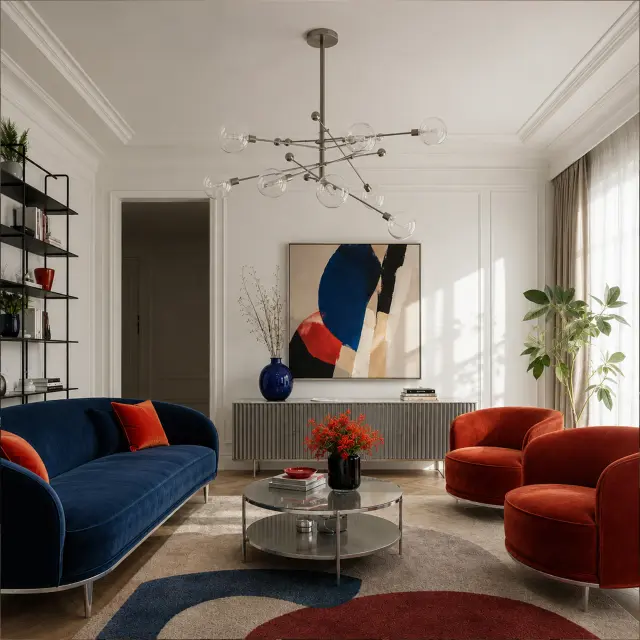 Люстра ST Luce SL377.342.08 ГАЦИО — никель, ракурс 3