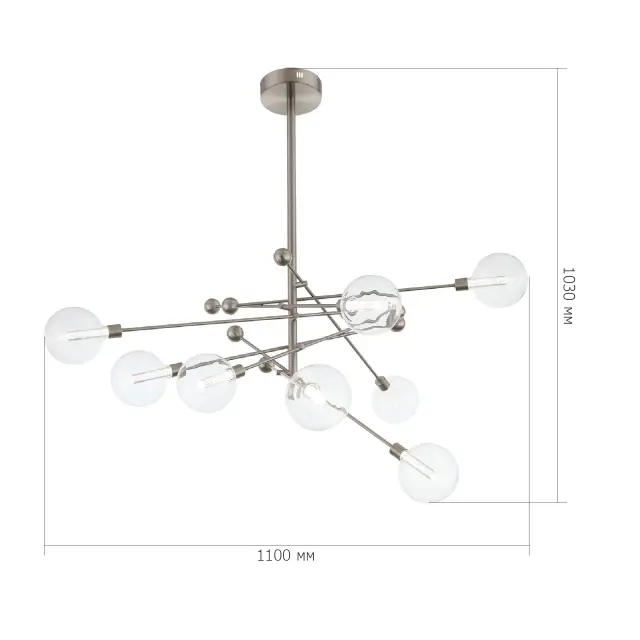 Люстра ST Luce SL377.342.08 ГАЦИО — никель, ракурс 4