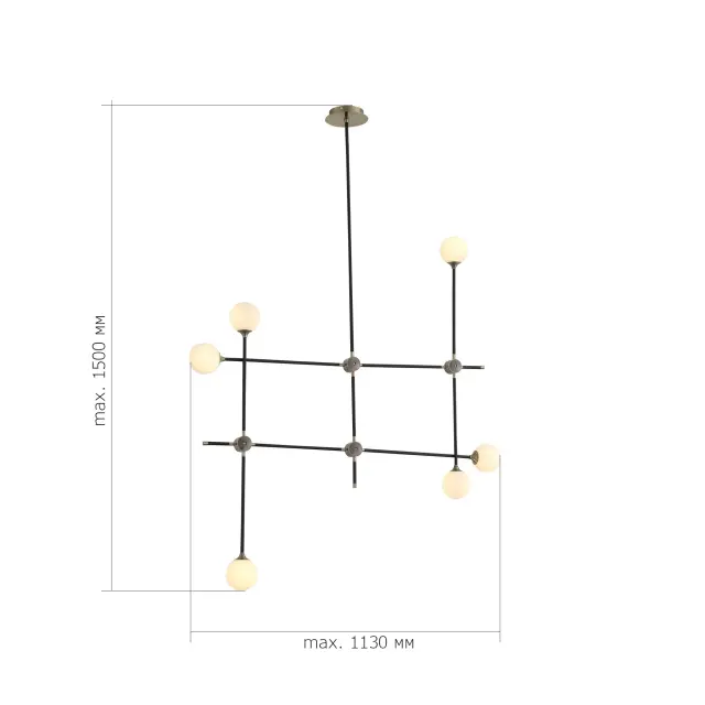 Светильник ST Luce SL429.403.06 БАСТОН — черный, ракурс 6