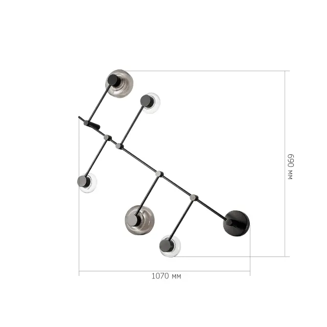 Бра ST Luce SL6005.401.05 ВАЛЛО — черный, ракурс 5