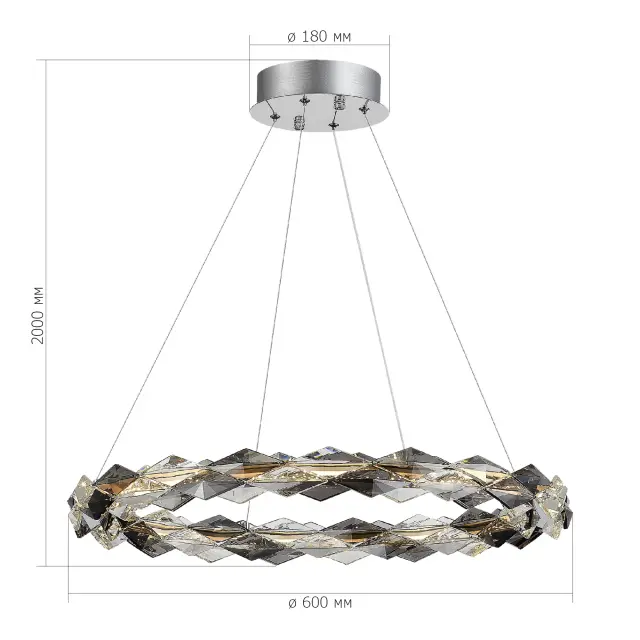 Светильник ST Luce SL6009.103.01 ДИАМАНТА — хром, ракурс 4