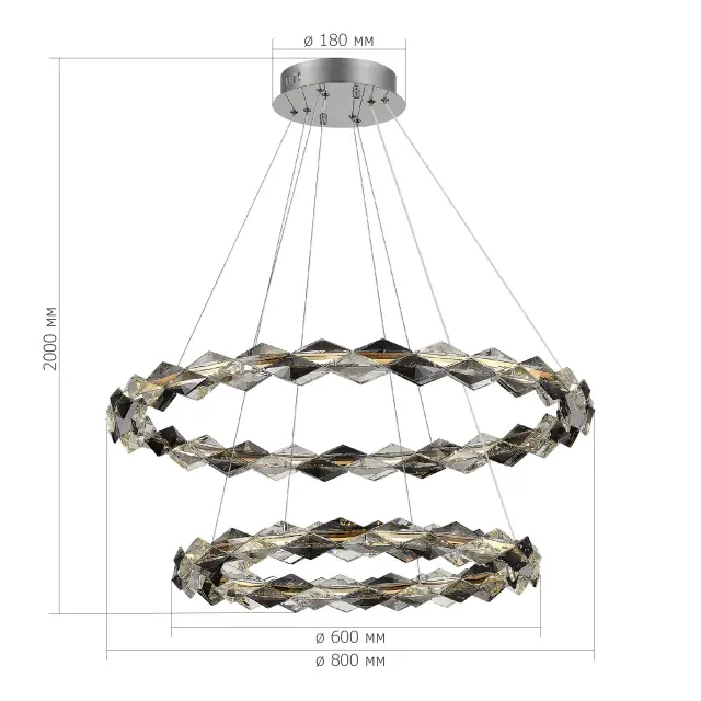 Светильник ST Luce SL6009.103.02 ДИАМАНТА — хром, ракурс 4