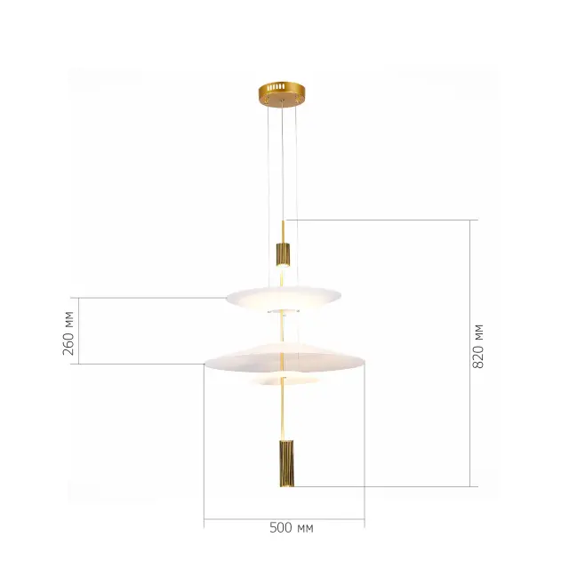 Светильник ST Luce SL6101.213.01 ИСОЛА — золотой, ракурс 6