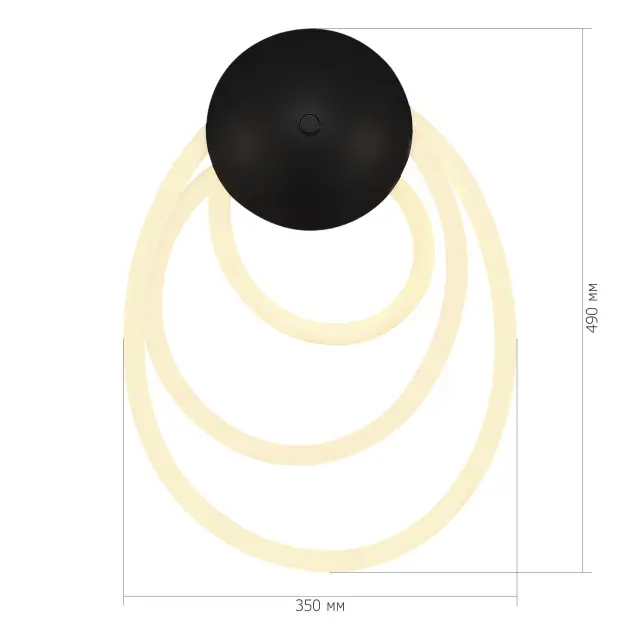 Бра ST Luce SL6102.411.30 САГРАТО — черный, ракурс 3