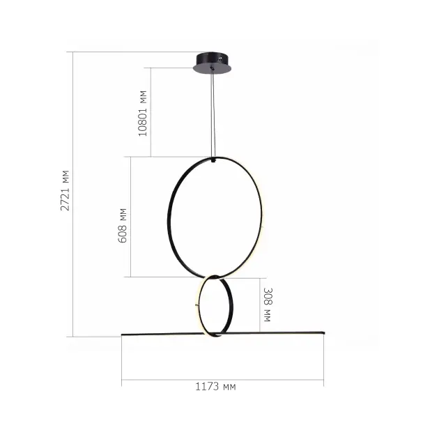 Светильник ST Luce SL6113.433.01 ГАЙА — черный, ракурс 6