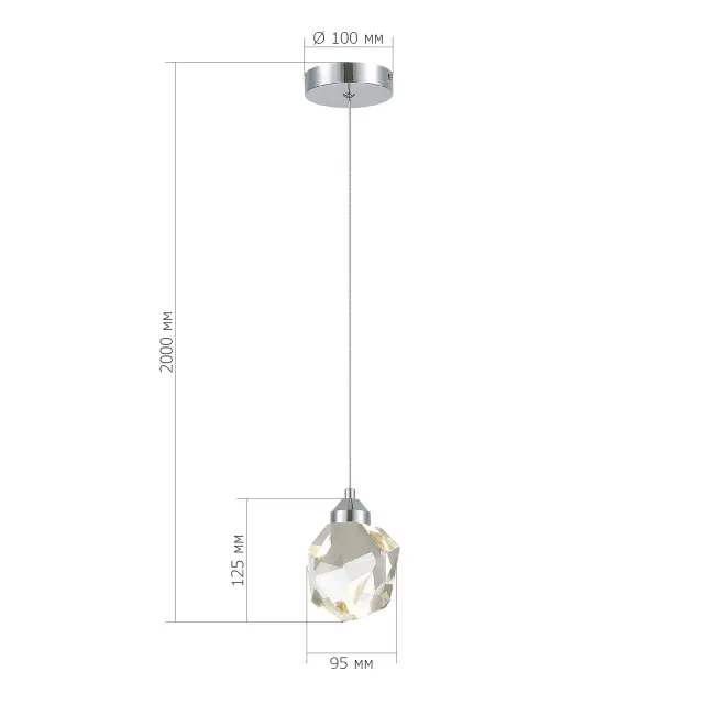 Светильник ST Luce SL6114.103.01 КАСКАТО — хром, ракурс 3