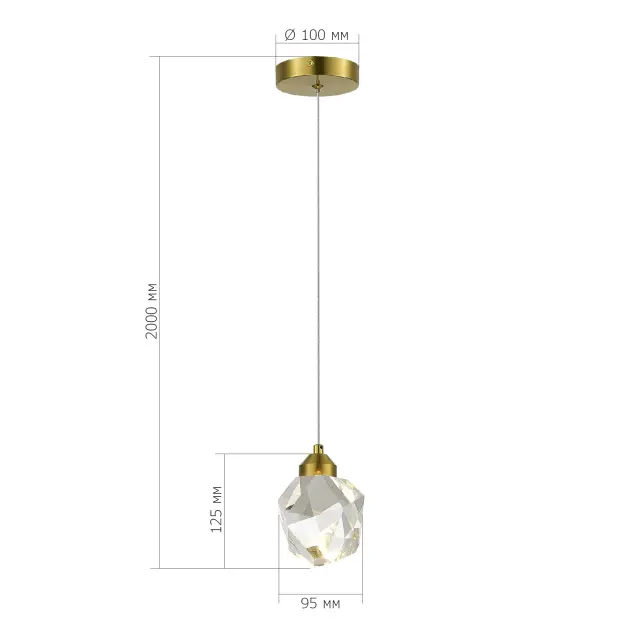 Светильник ST Luce SL6114.203.01 КАСКАТО — золотой, ракурс 3