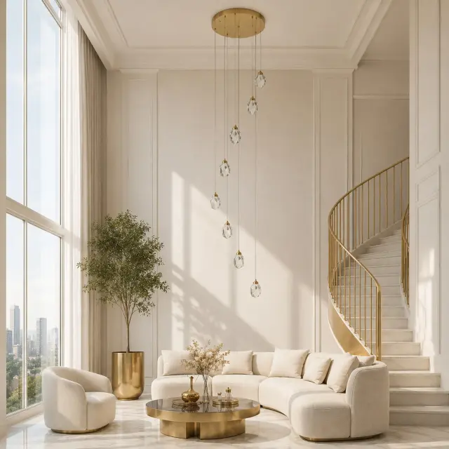 Светильник ST Luce SL6114.203.08 КАСКАТО — золотой, ракурс 5