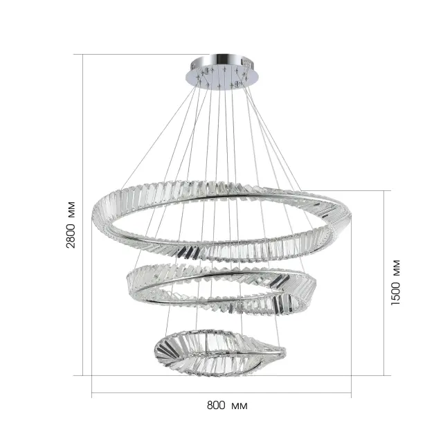 Светильник ST Luce SL6204.101.03 РИТОРТО — хром, ракурс 2