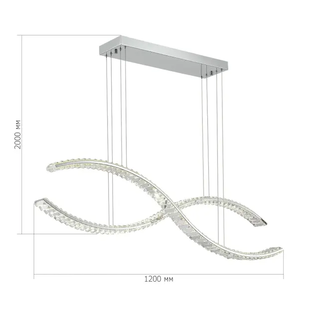 Светильник ST Luce SL6206.103.50 АЦЕНО — хром, ракурс 4