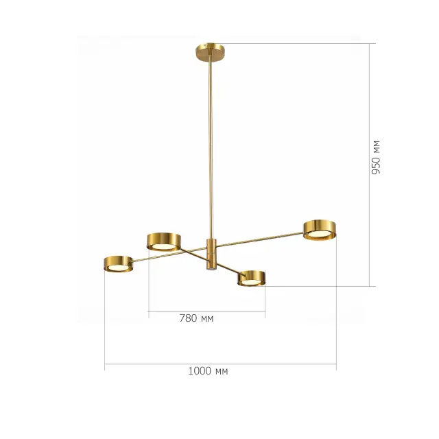 Люстра ST Luce SL6504.302.04 ВИКО — латунь, ракурс 6