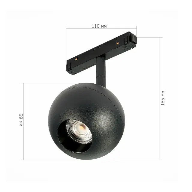 Трековый светильник ST Luce ST354.446.12 СКАЙЛАЙН 48V — черный, ракурс 4