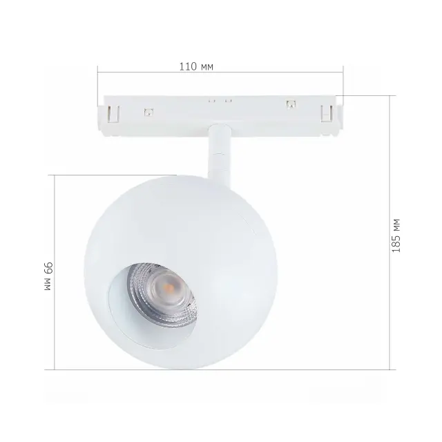 Трековый светильник ST Luce ST354.536.12 СКАЙЛАЙН 48V — белый, ракурс 4