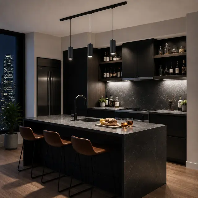 Трековый светильник ST Luce ST357.443.06 СКАЙЛАЙН 48V — черный, ракурс 4
