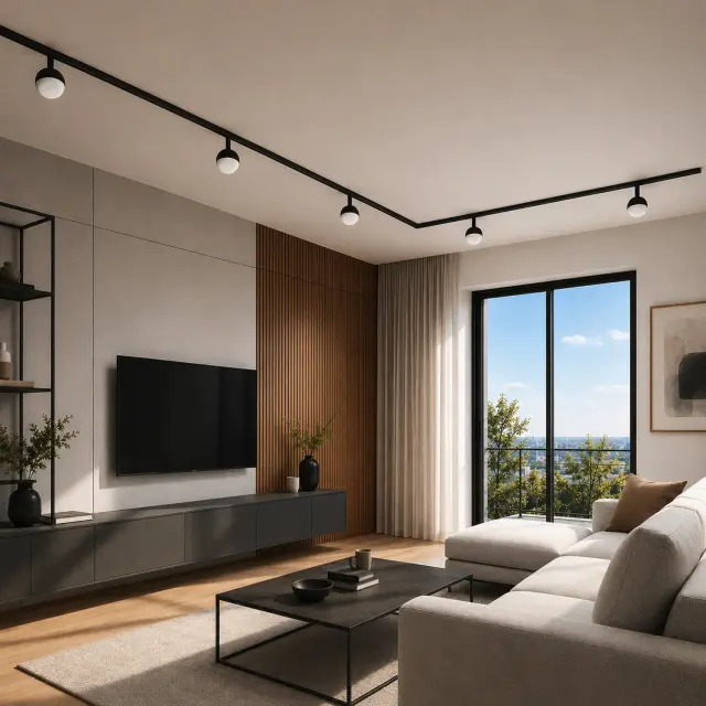Трековый светильник ST Luce ST358.436.07 СКАЙЛАЙН 48V — черный, ракурс 4