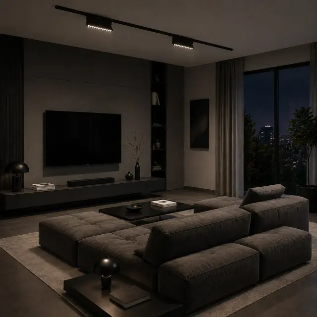 Трековый светильник ST Luce ST362.436.12 СКАЙЛАЙН 48V — черный, ракурс 5