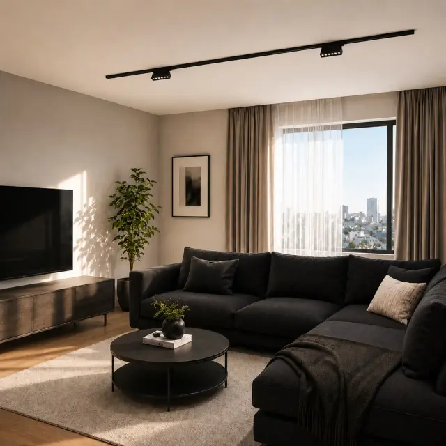 Трековый светильник ST Luce ST364.446.06 СКАЙЛАЙН 48V — черный, ракурс 5