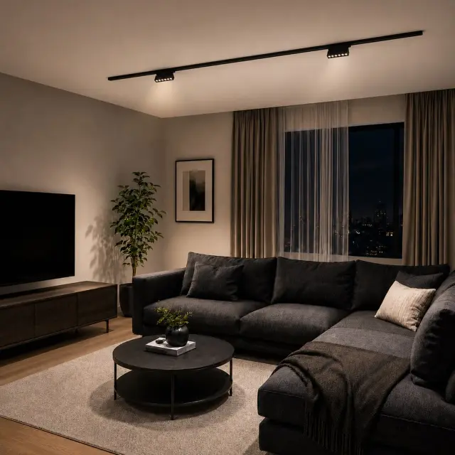 Трековый светильник ST Luce ST364.446.06 СКАЙЛАЙН 48V — черный, ракурс 6