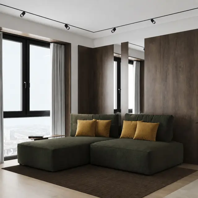 Трековый светильник ST Luce ST365.436.12 СКАЙЛАЙН 48V — черный, ракурс 4