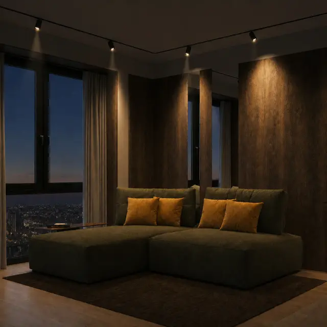 Трековый светильник ST Luce ST365.436.12 СКАЙЛАЙН 48V — черный, ракурс 5