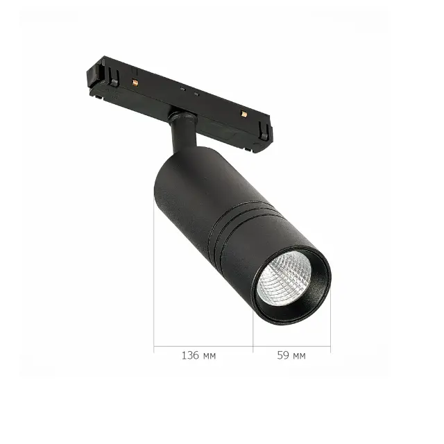 Трековый светильник ST Luce ST365.436.18 СКАЙЛАЙН 48V — черный, ракурс 4