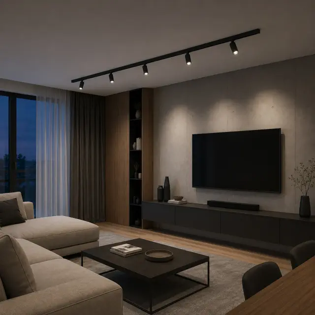 Трековый светильник ST Luce ST365.436.18 СКАЙЛАЙН 48V — черный, ракурс 5