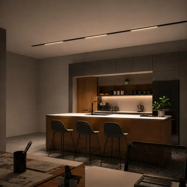 Трековый светильник ST Luce ST370.406.18 СКАЙЛАЙН 48V — черный, ракурс 4