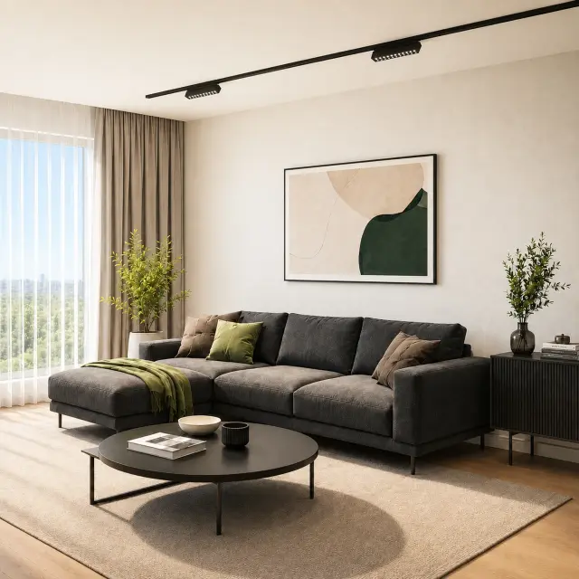 Трековый светильник ST Luce ST372.406.12 СКАЙЛАЙН 48V — черный, ракурс 5