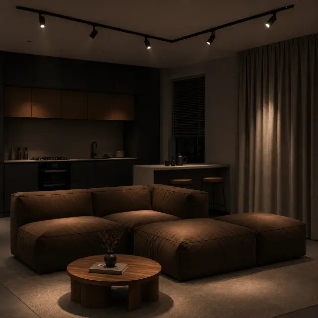 Трековый светильник ST Luce ST375.406.12 СКАЙЛАЙН 48V — черный, ракурс 5