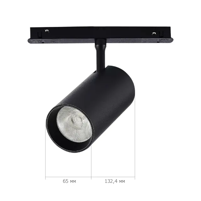 Трековый светильник ST Luce ST375.406.20 СКАЙЛАЙН 48V — черный, ракурс 4