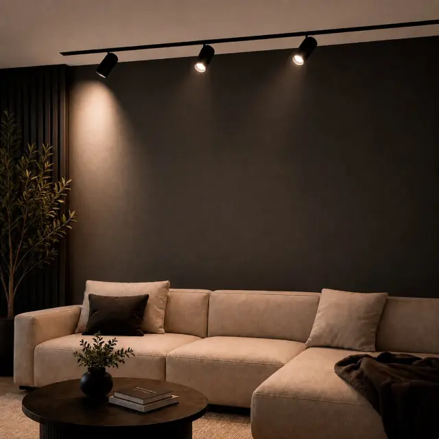 Трековый светильник ST Luce ST375.406.20 СКАЙЛАЙН 48V — черный, ракурс 5