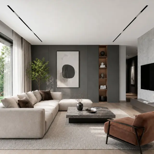 Трековый светильник ST Luce ST657.496.09 СКАЙЛАЙН 220V — черный, ракурс 4