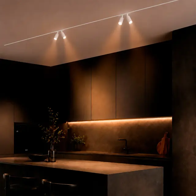 Трековый светильник ST Luce ST660.586.20 СКАЙЛАЙН 220V — белый, ракурс 6