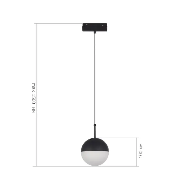 Трековый светильник ST Luce ST681.446.07 СКАЙЛАЙН 48V — черный, ракурс 7
